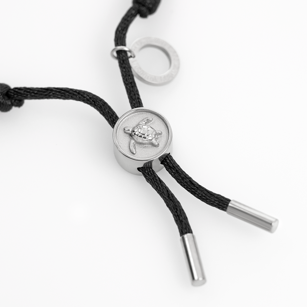 paul-hewitt-turtle-anchor-chain-armband-silber-schwarz image 3