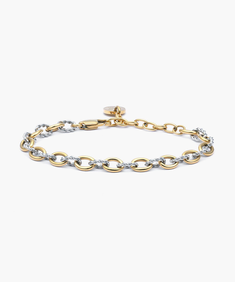 pig-hen-eva-bi-color-damenarmband-edelstahl-gold-silber image 1