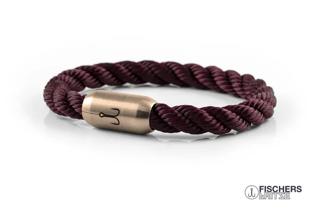fischers-fritze-k-nigsmakrele-kurt-armband-dunkelrot-gedreht image 1
