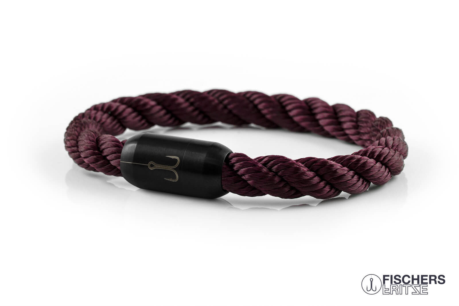 fischers-fritze-torpedomakrele-august-armband-8-mm-dunkelrot-gedreht image 1