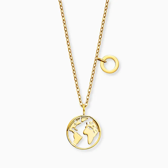 mysteel-by-engelsrufer-halskette-edelstahl-gold-mit-weltkarte-ring-ocean image 1