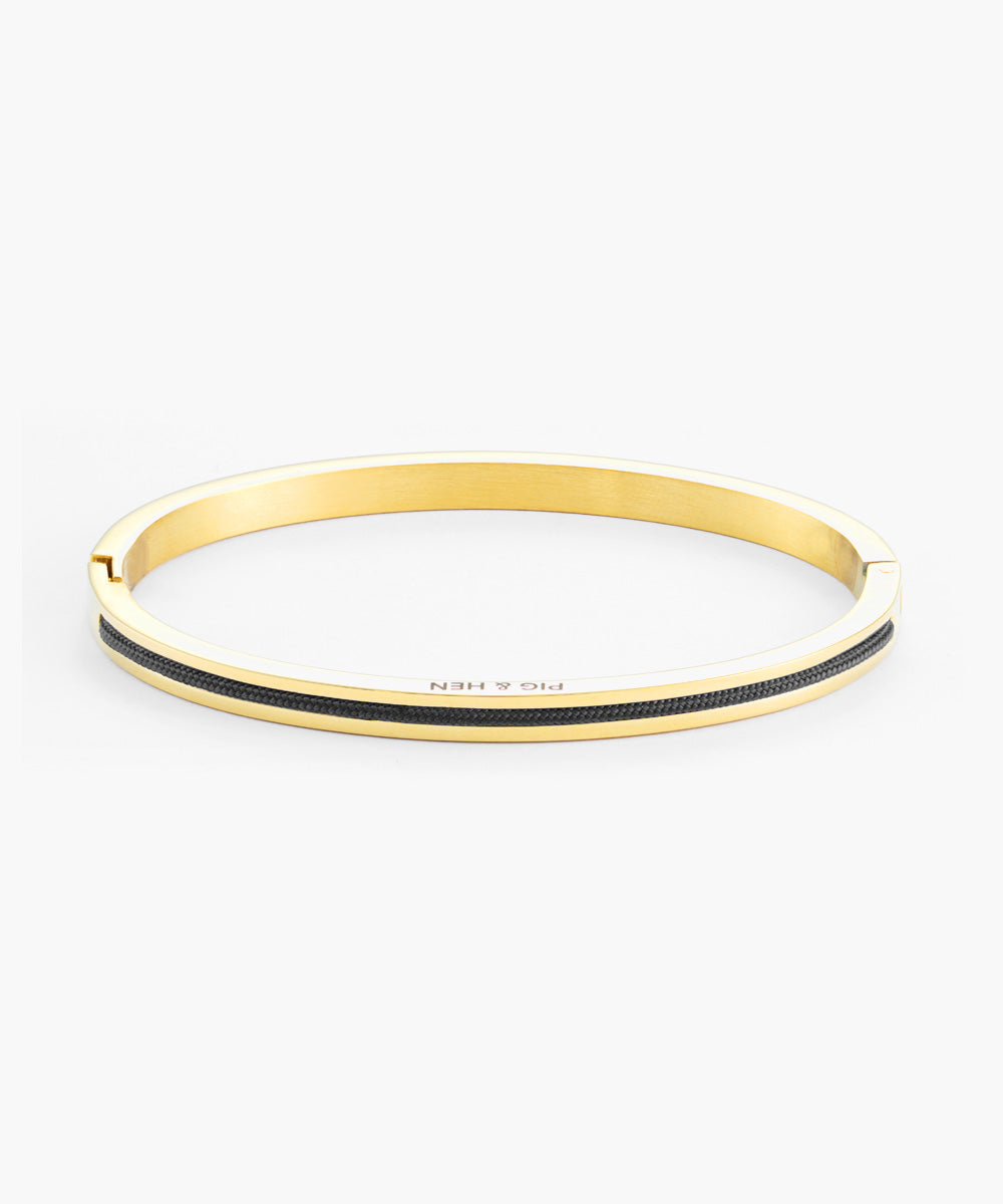 pig-hen-maya-lou-black-damen-bangle-gold image 1