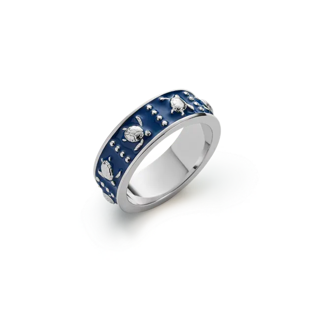 paul-hewitt-turtle-enamel-ring-silber image 1