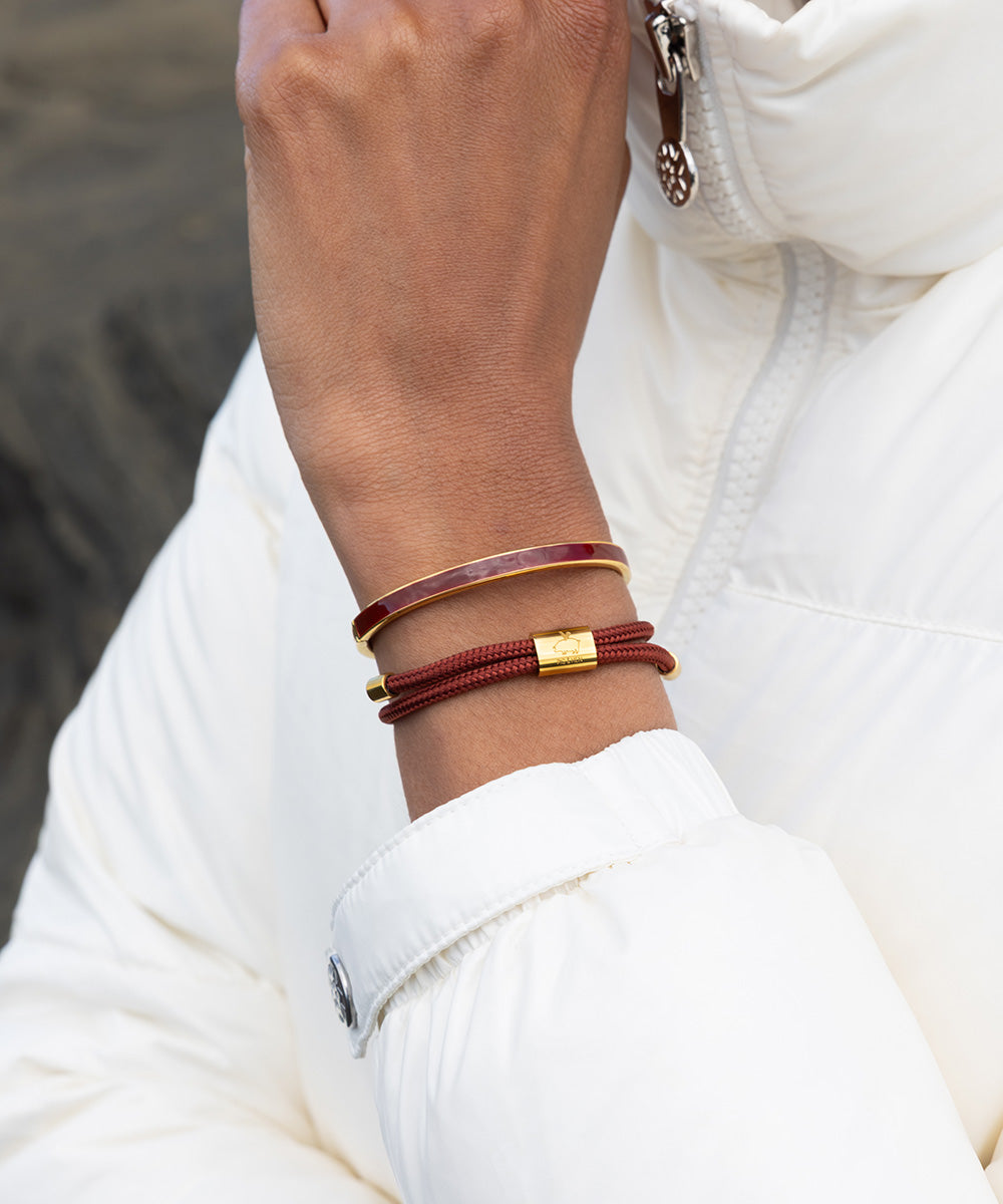 pig-hen-lewis-damen-seilarmband-velvet-red-gold image 3