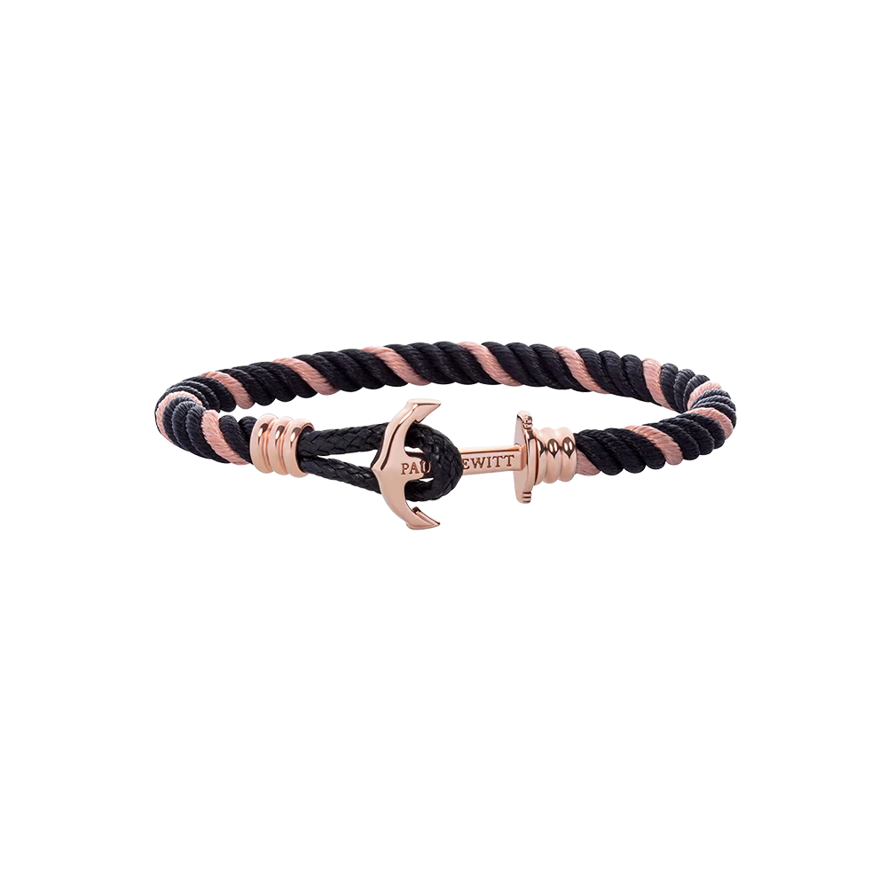paul-hewitt-phrep-lite-armband-ros-gold-nylon-pink-rose-schwarz image 1