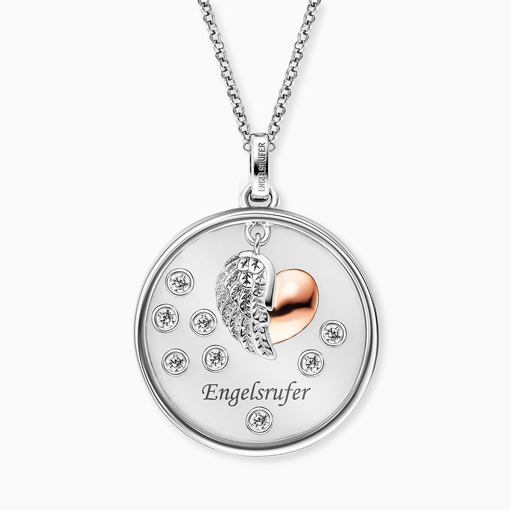 engelsrufer-with-love-halskette-925er-silber-glaslinse-herzfl-gel-bicolor-zirkon image 1