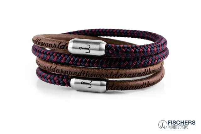 fischers-fritze-garnele-bruno-adrian-armband-kombination-marineblau-dunkelrot-le image 1
