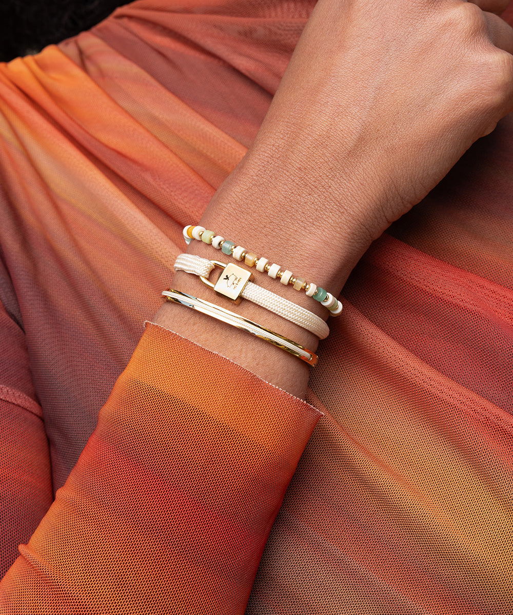 pig-hen-billy-damen-seilarmband-ivory-gold image 2