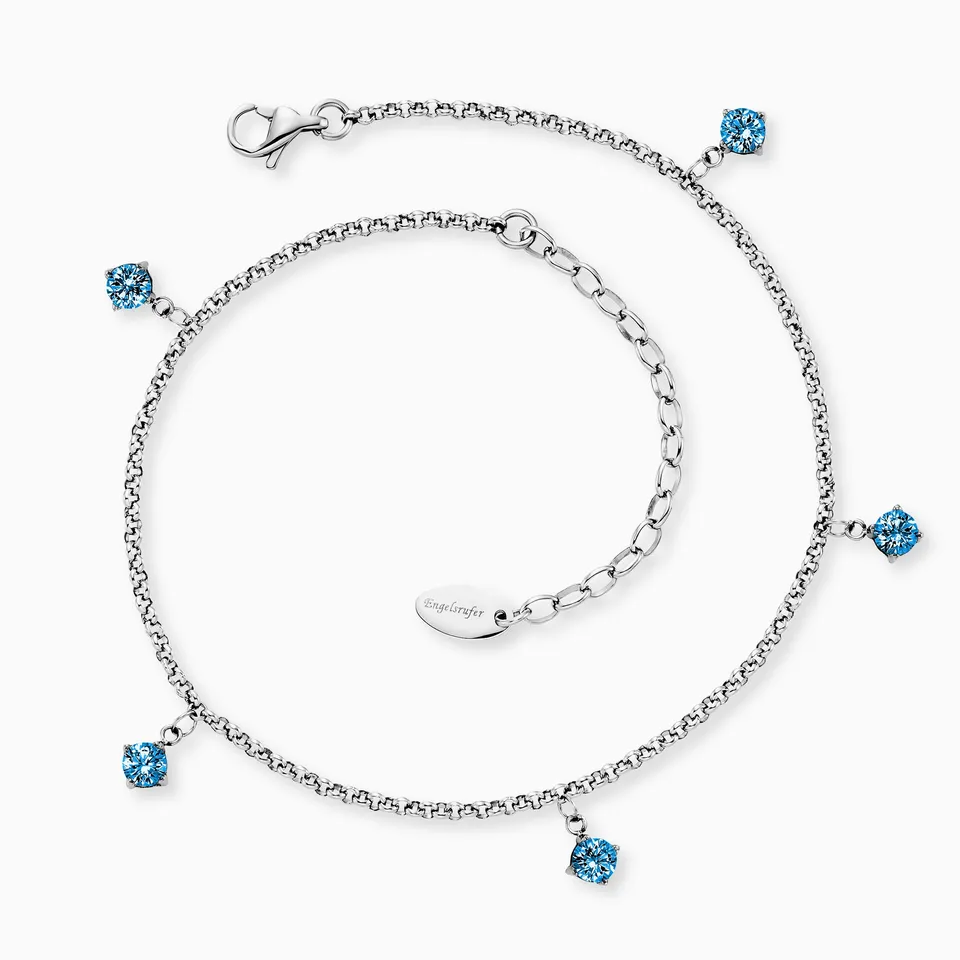 engelsrufer-shiny-fu-kette-edelstahl-silber-mit-zirkonia-blau image 1