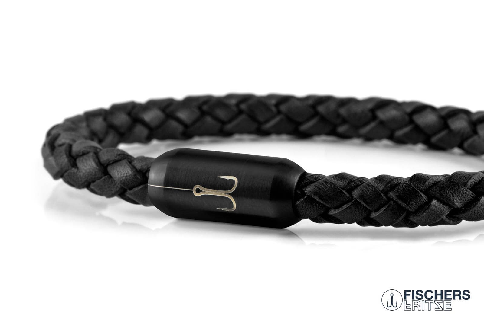 fischers-fritze-leder-torpedokrabbe-francisca-armband-schwarz-geflochten-6-mm image 6