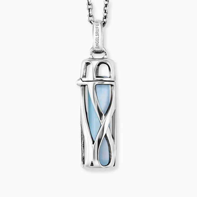 engelsrufer-halskette-925er-silber-powerful-stone-blauer-achat-gr-e-s image 1