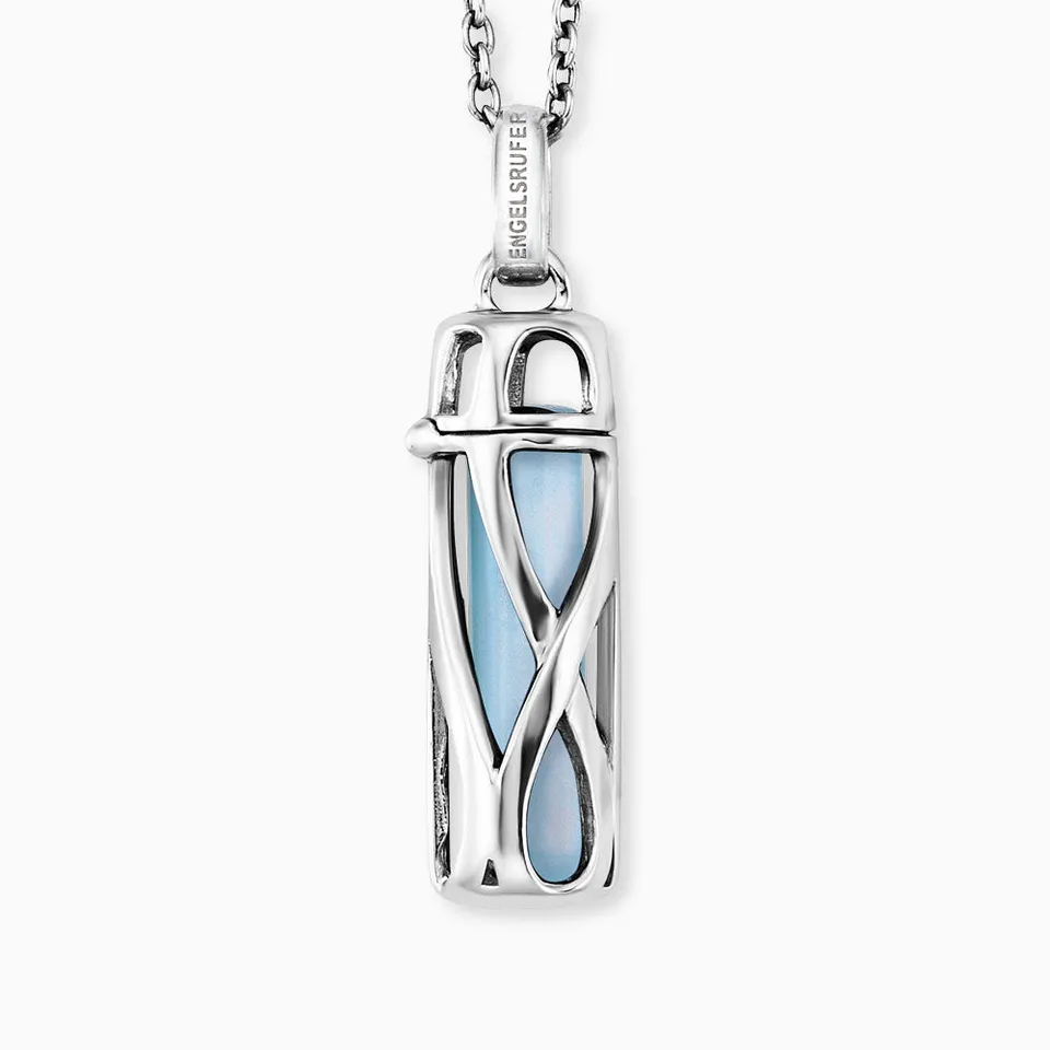 engelsrufer-halskette-925er-silber-powerful-stone-blauer-achat-gr-e-s image 1
