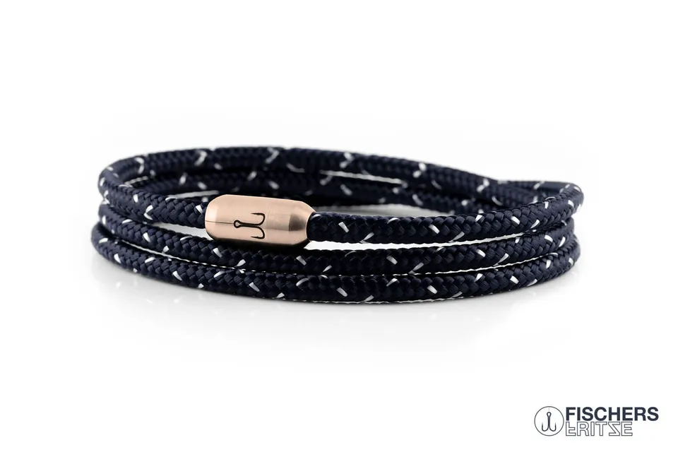 fischers-fritze-k-nigsforelle-felix-armband-marineblau-weiss-4-mm-3-fach image 1
