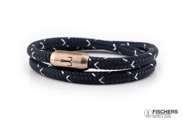fischers-fritze-k-nigsgarnele-felix-armband-marineblau-weiss-6mm image 1