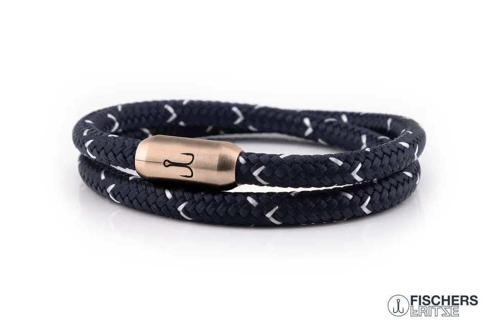 fischers-fritze-k-nigsgarnele-felix-armband-marineblau-weiss-6mm image 1