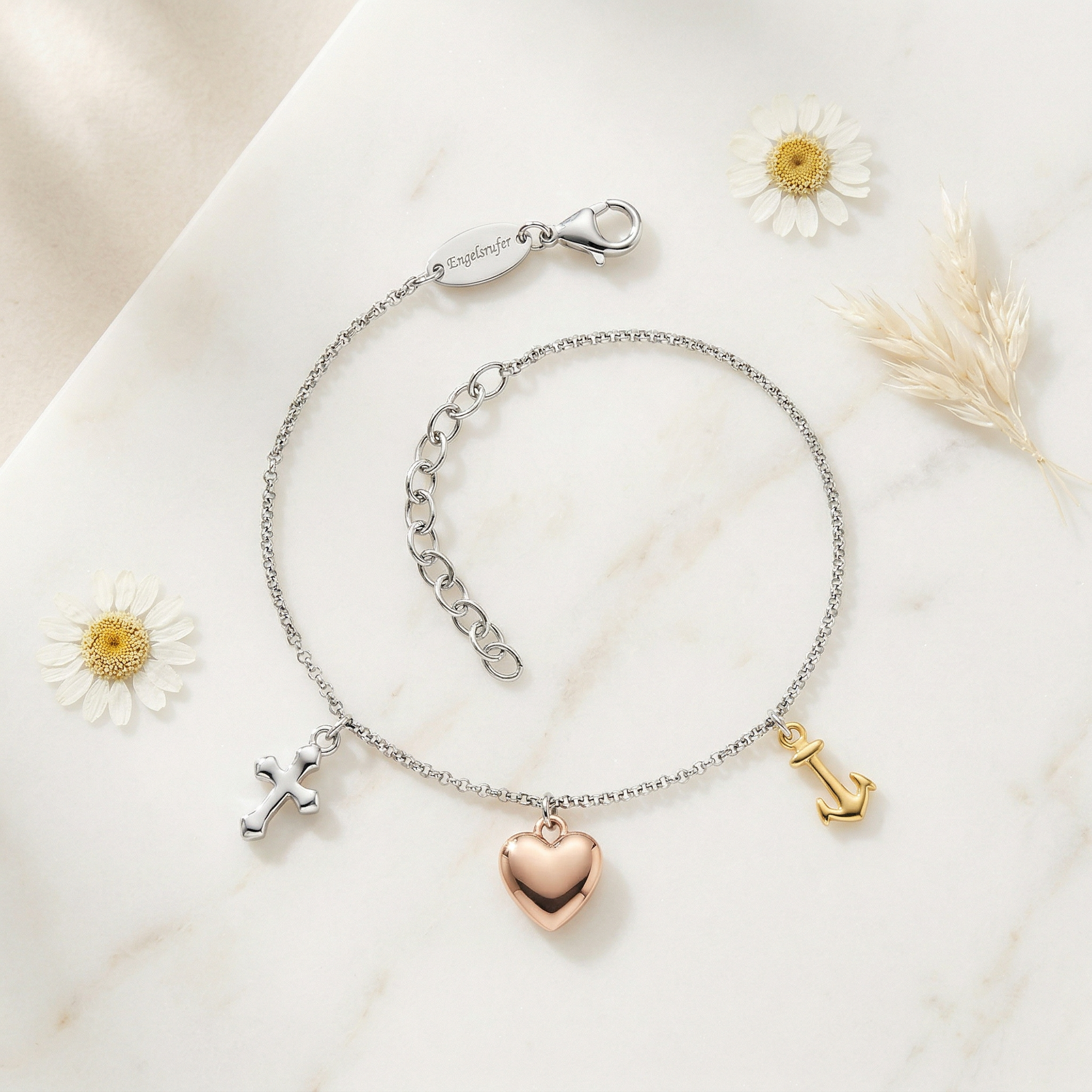 engelsrufer-armband-925er-silber-glaube-liebe-hoffnung-tricolor-kreuz-herz-anker image 3
