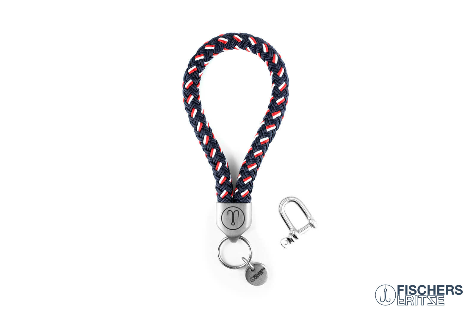 fischers-fritze-dicker-hering-fritz-schl-sselanh-nger-marineblau-rot-weiss image 1