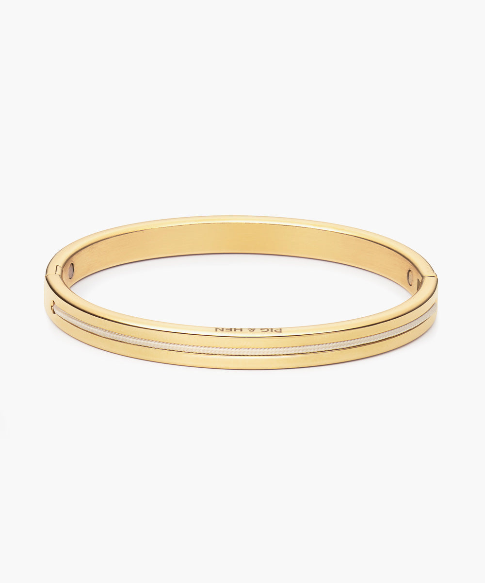 pig-hen-maya-lou-6mm-damen-bangle-ivory-gold image 1