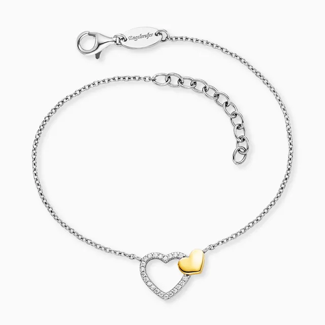 engelsrufer-armband-925er-silber-herzen-bicolor-mit-zirkonia image 1