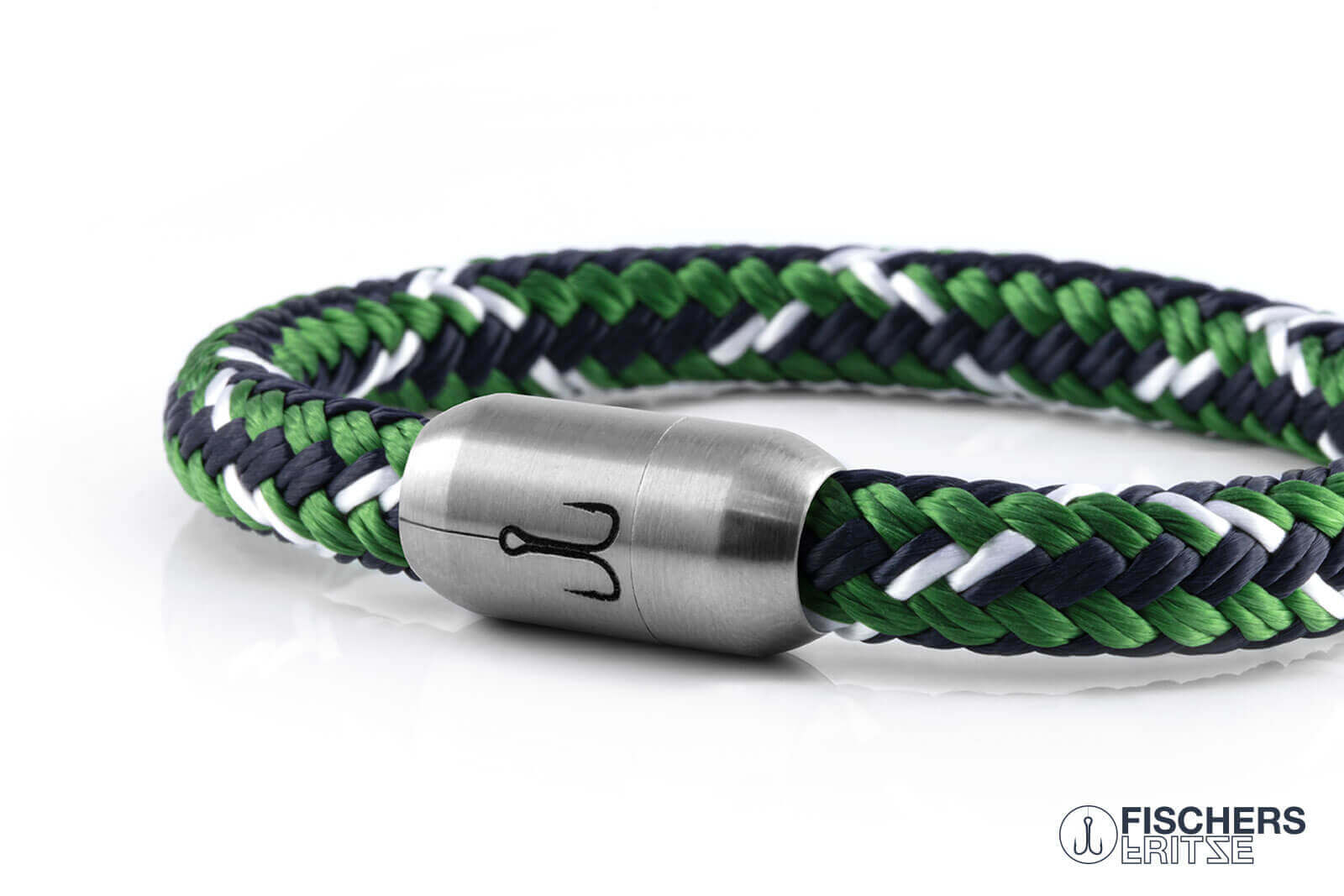 fischers-fritze-makrele-lars-segeltau-armband-marineblau-grasgr-n-weiss image 5