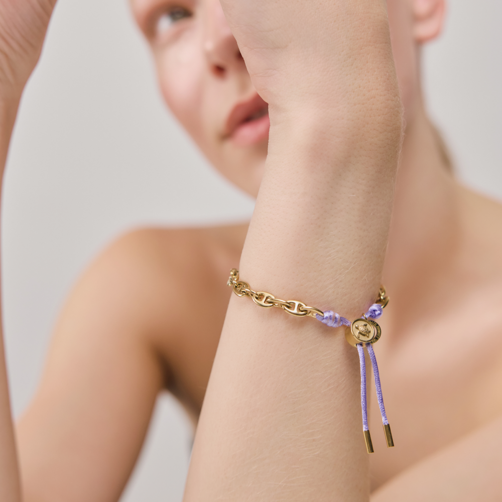 paul-hewitt-turtle-anchor-chain-armband-gold-lila-damen-verstellbar image 3