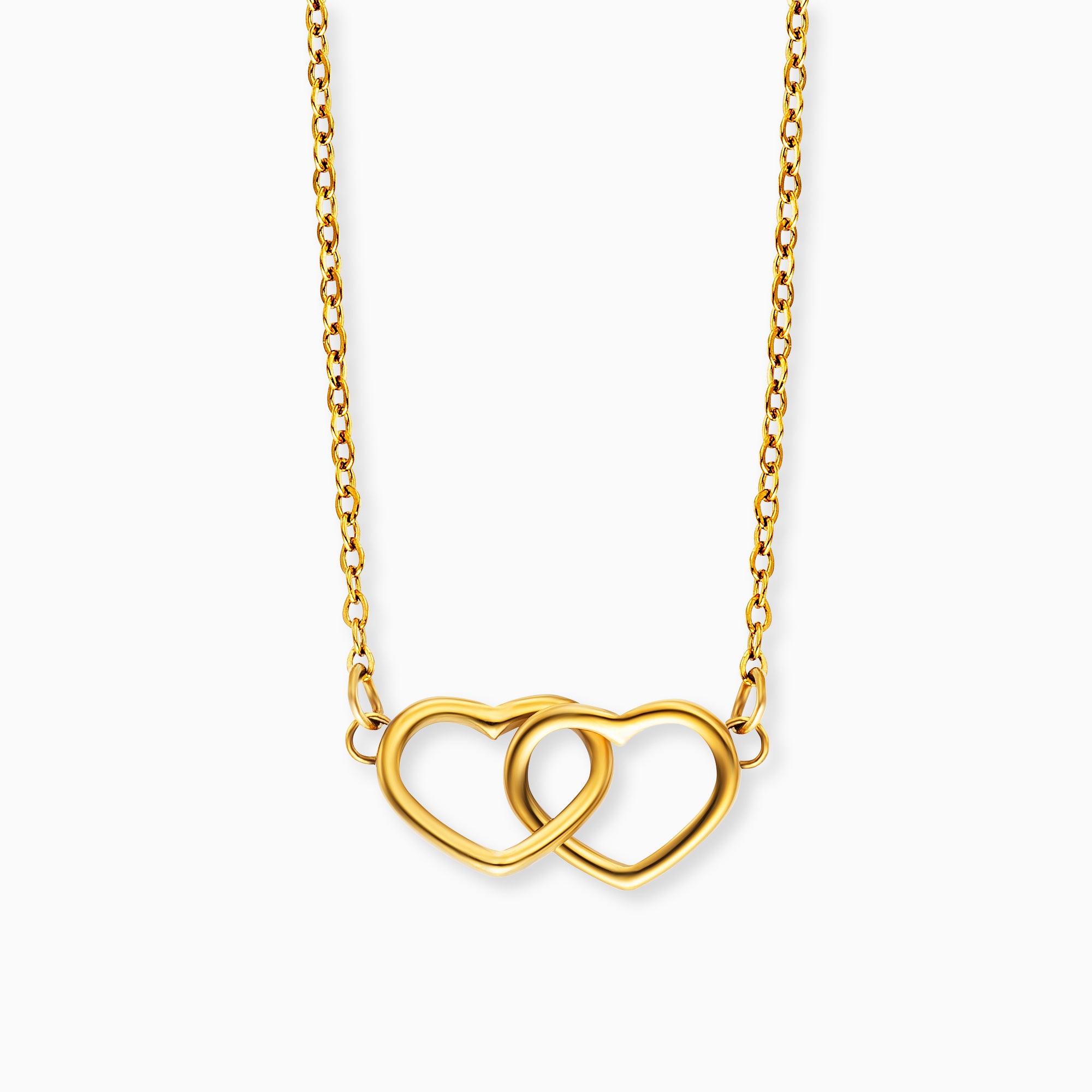mysteel-by-engelsrufer-halskette-edelstahl-gold-neverending-gru-karte image 1