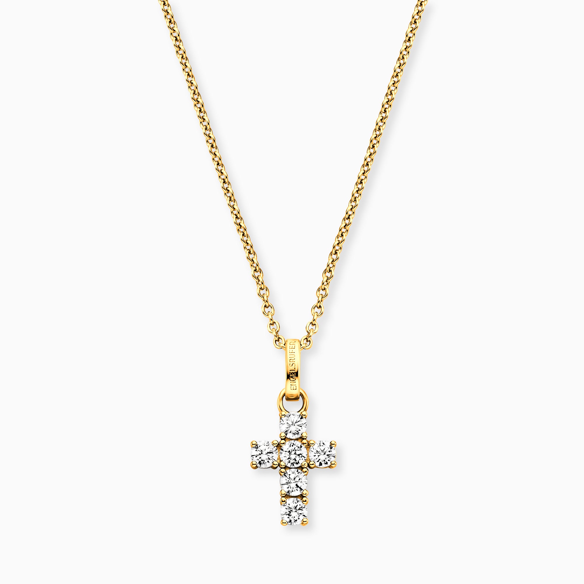 engelsrufer-halskette-925er-silber-kreuz-gold-mit-zirkonia image 1