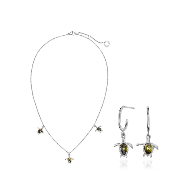 paul-hewitt-set-turtle-ii-silber-halskette-ohrringe image 1