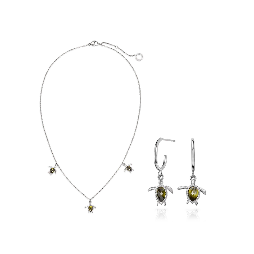 paul-hewitt-set-turtle-ii-silber-halskette-ohrringe image 1