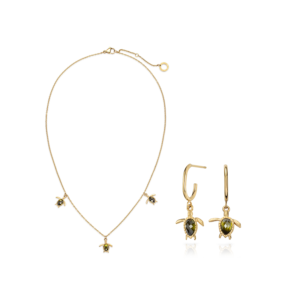 paul-hewitt-turtle-ii-set-gold-halskette-ohrringe-geschenkset image 1