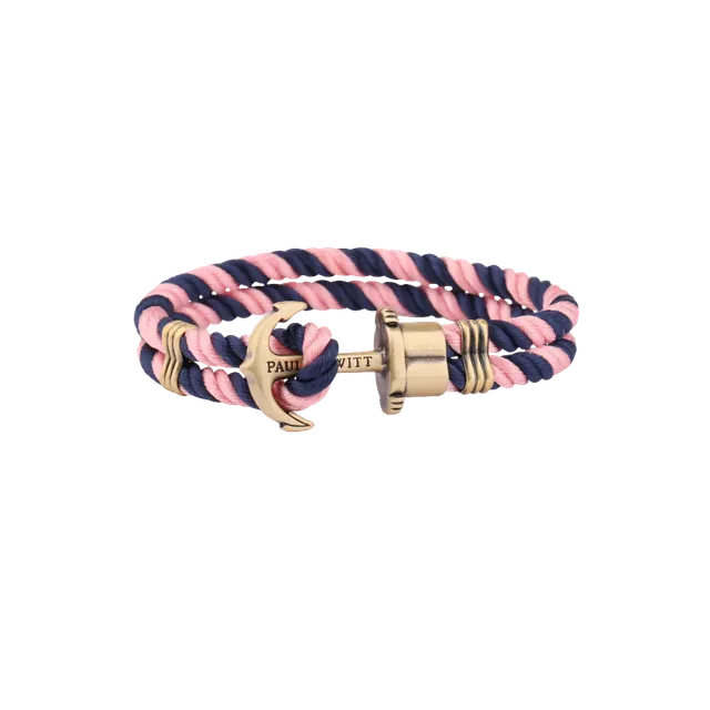 paul-hewitt-phrep-armband-messing-nylon-marineblau-rosa image 1