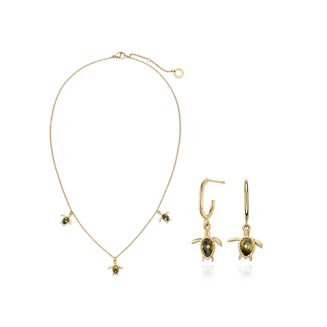 paul-hewitt-turtle-ii-set-gold-halskette-ohrringe-geschenkset image 1