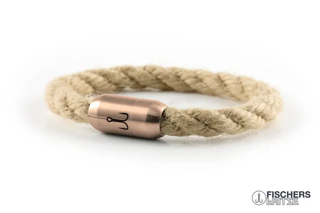 fischers-fritze-k-nigsmakrele-falk-segeltau-armband-natur-gedreht image 1