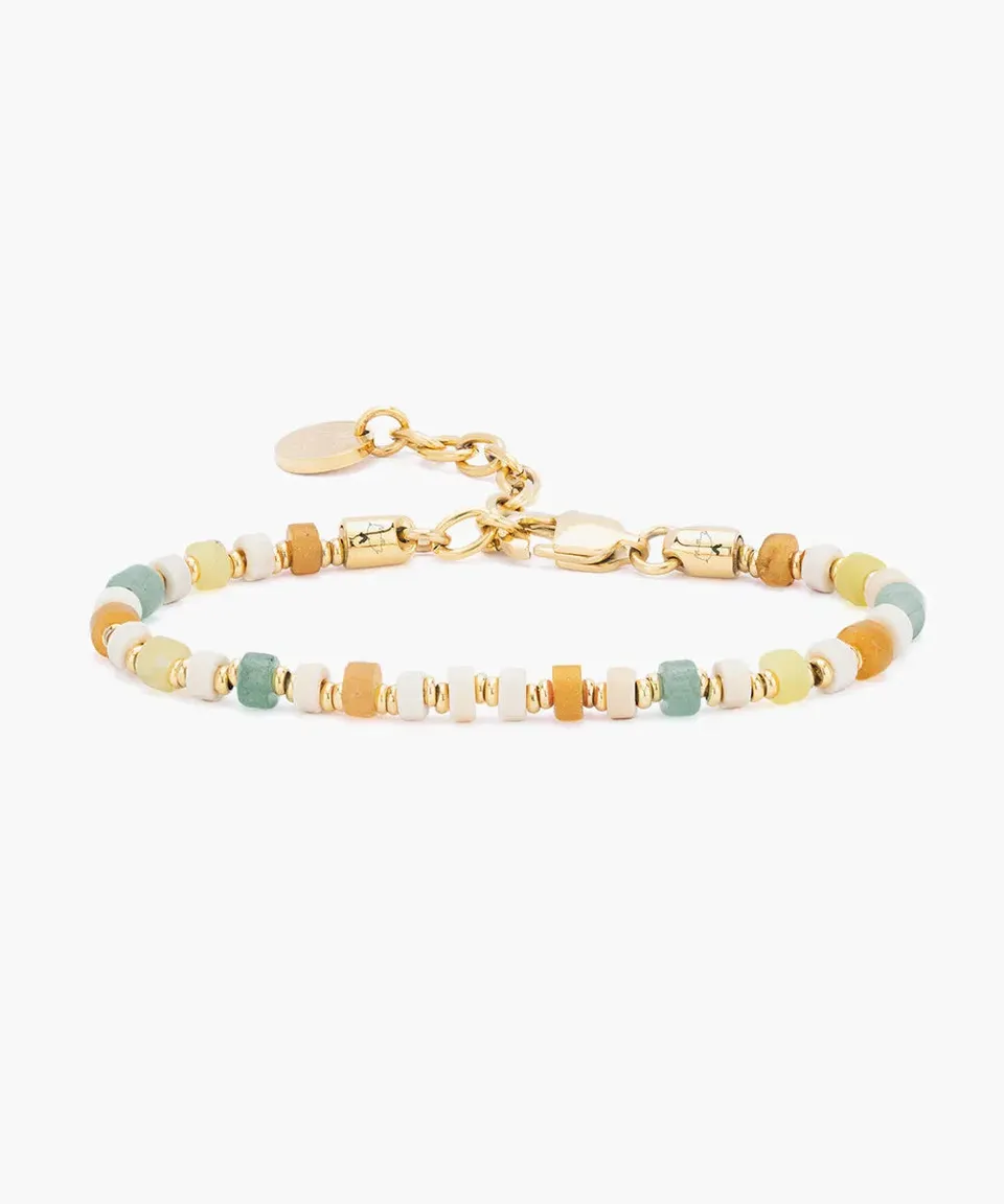 pig-hen-brontide-4mm-firenze-verstellbares-damen-perlenarmband-gold-orange image 1