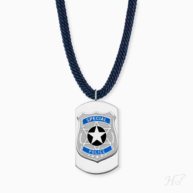 engelsrufer-kinder-halskette-edelstahl-polizei-mit-emaille image 1