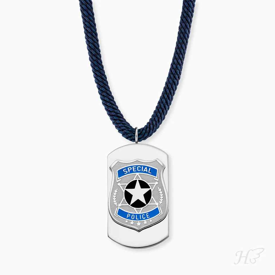 engelsrufer-kinder-halskette-edelstahl-polizei-mit-emaille image 1