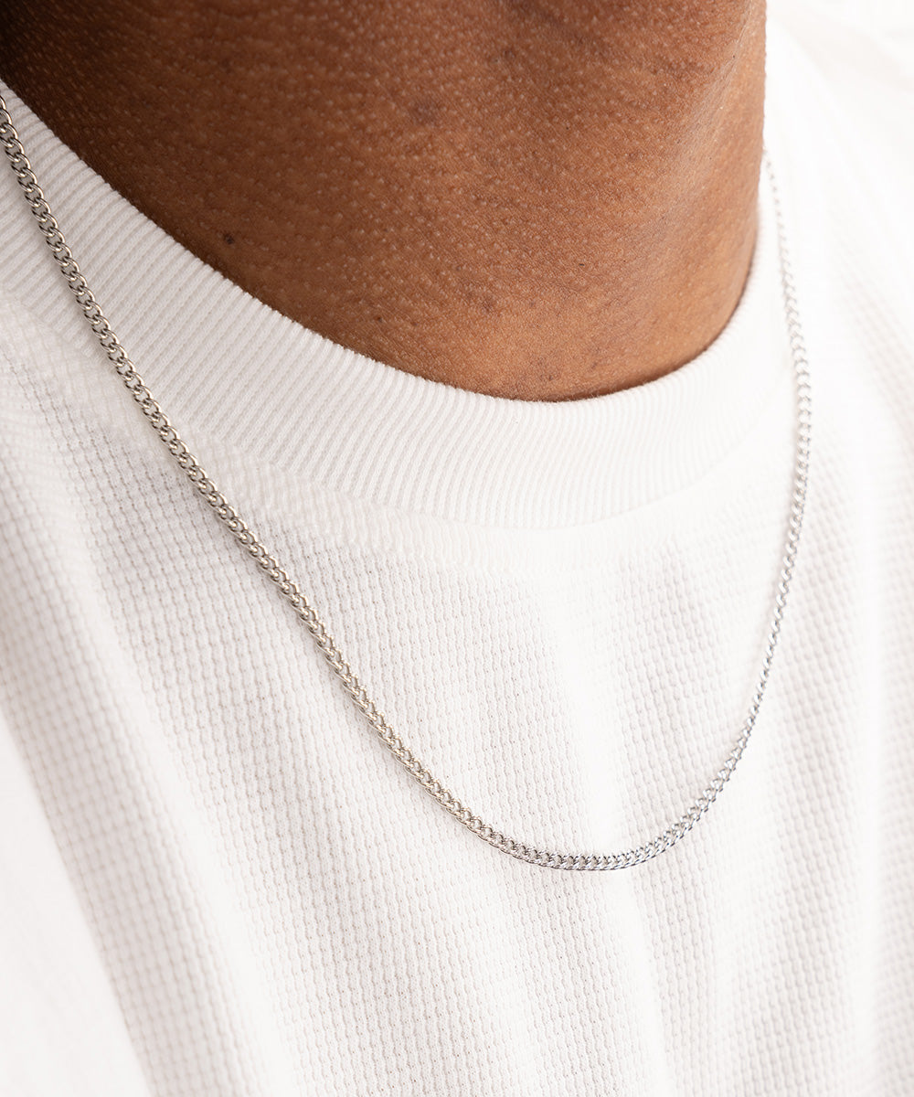 pig-hen-curb-chain-halskette-silber-unisex image 2