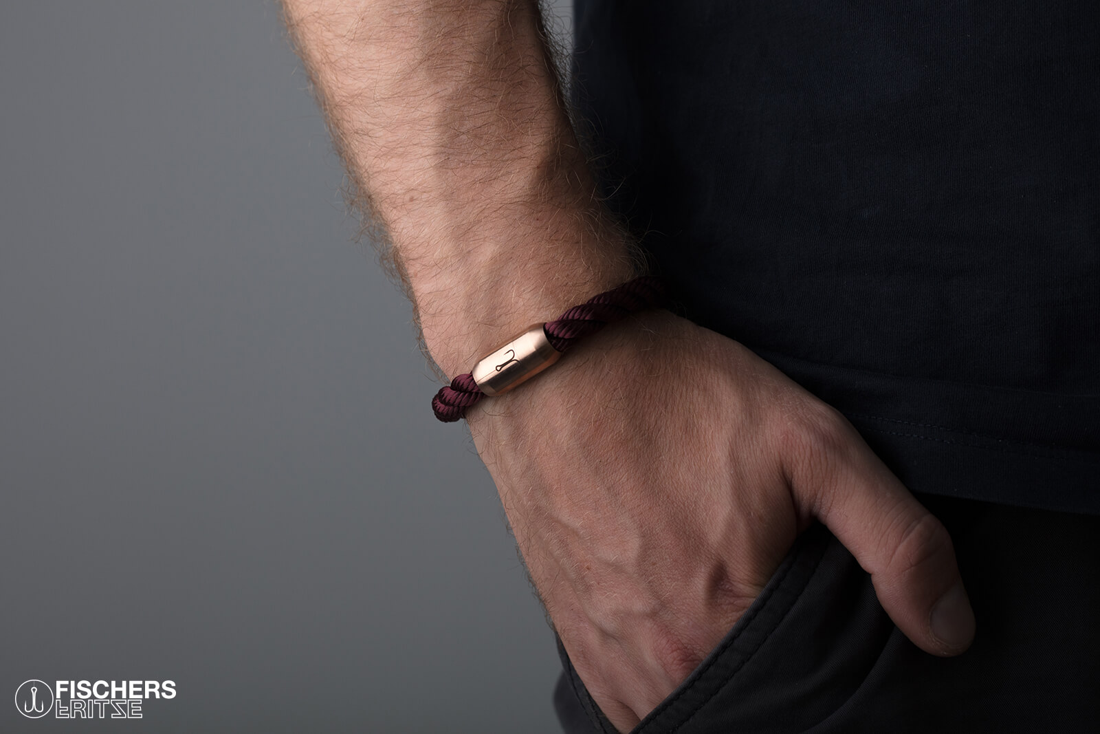 fischers-fritze-k-nigsmakrele-kurt-armband-dunkelrot-gedreht image 8