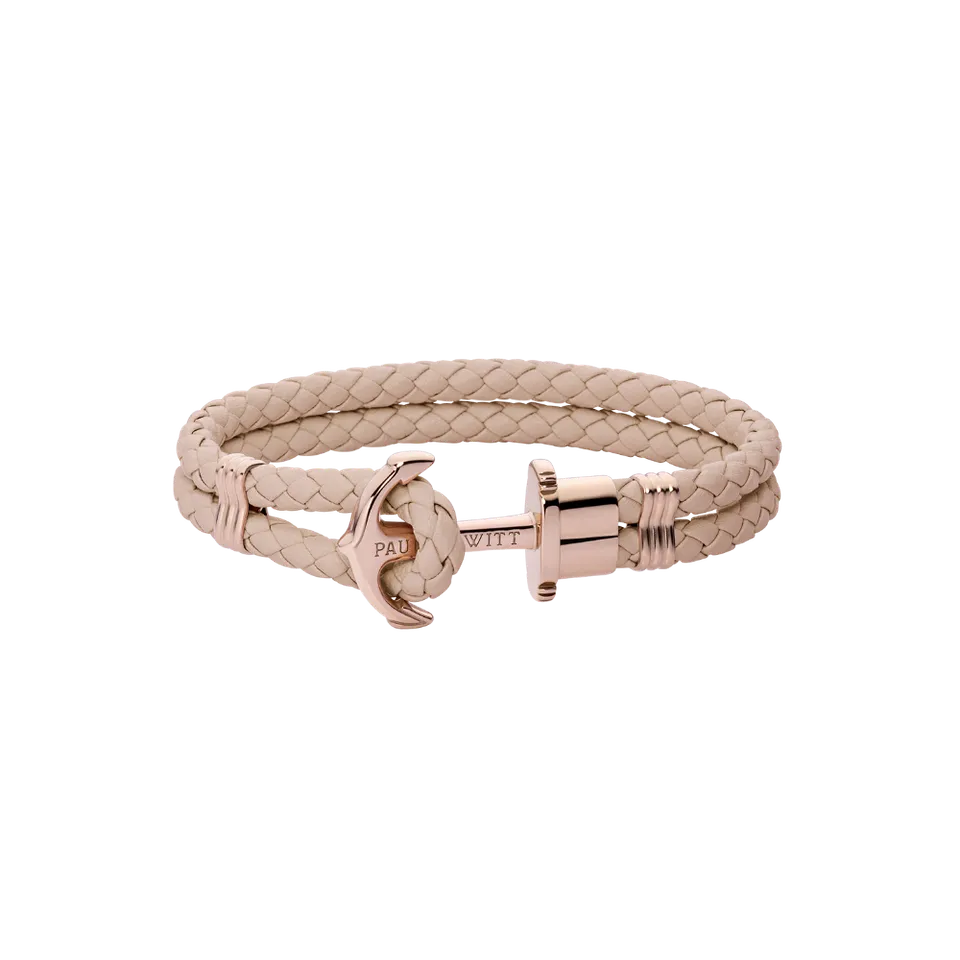 paul-hewitt-phrep-armband-ros-gold-leder-hazelnut image 1