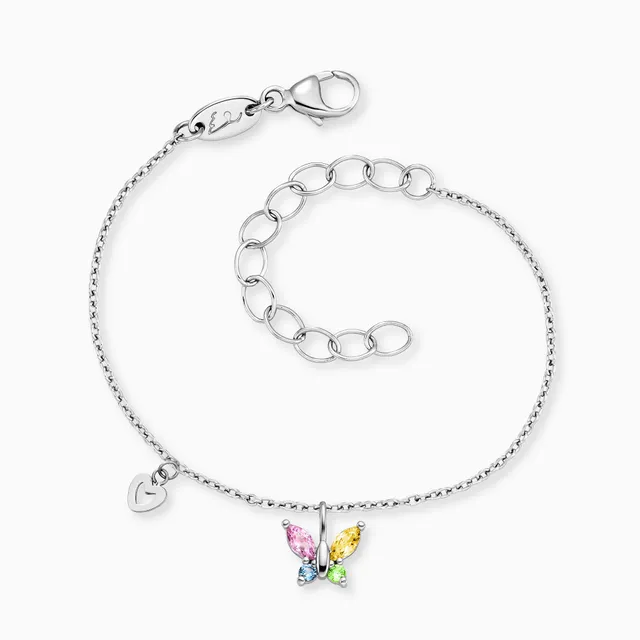 engelsrufer-herzengel-kinder-armband-edelstahl-schmetterling-mit-zirkonia-multic image 1