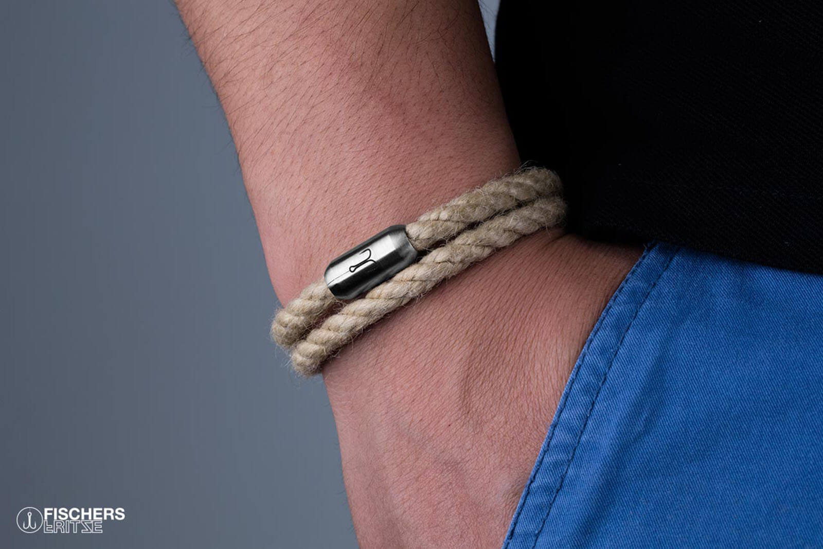 fischers-fritze-garnele-ole-segeltau-armband-natur-gedreht image 7