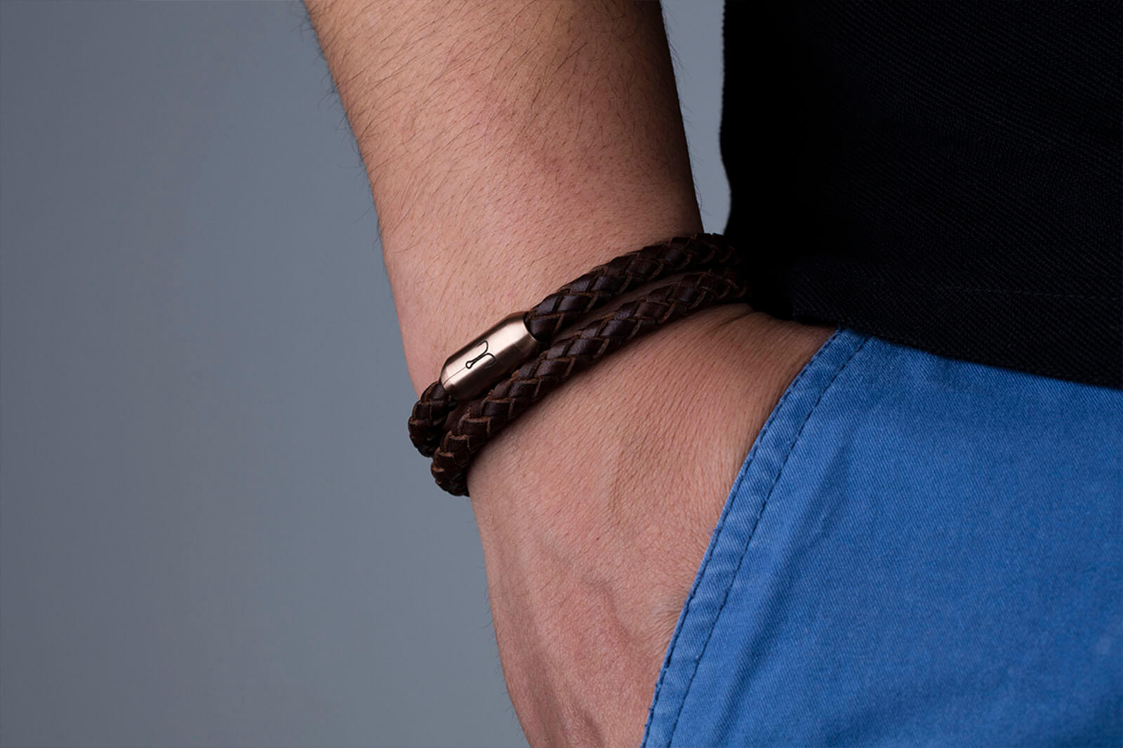 fischers-fritze-k-nigsgarnele-felipe-leder-armband-braun-geflochten image 6