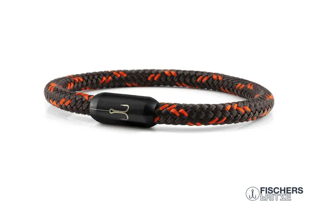 fischers-fritze-torpedokrabbe-siegfriede-armband-segeltau-kaffeebraun-coral-6-mm image 1