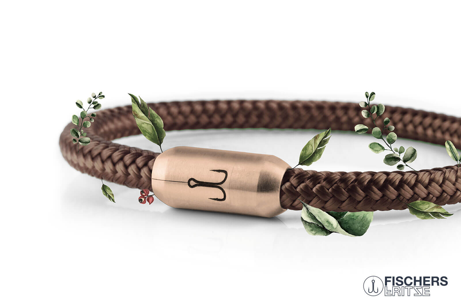 fischers-fritze-k-nigskrabbe-zimona-segeltau-armband-zimtbraun-6-mm image 6