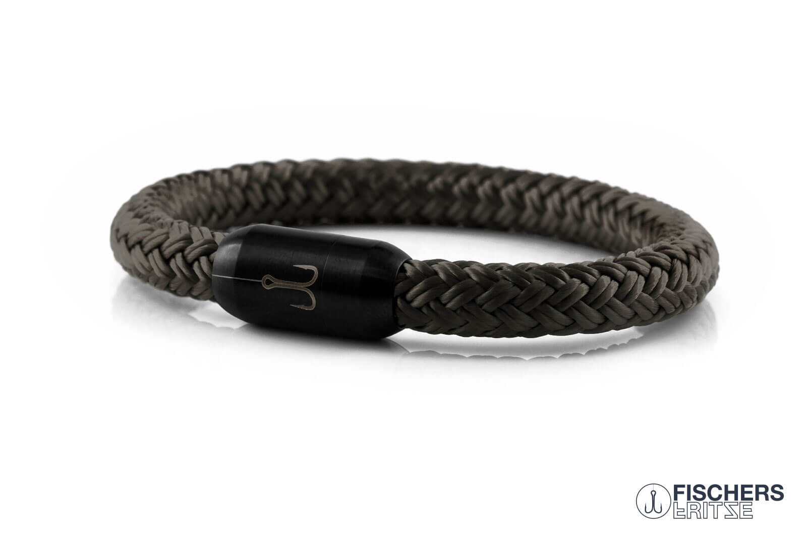 fischers-fritze-torpedomakrele-alois-segeltau-armband-kaffeebraun-8-mm image 1