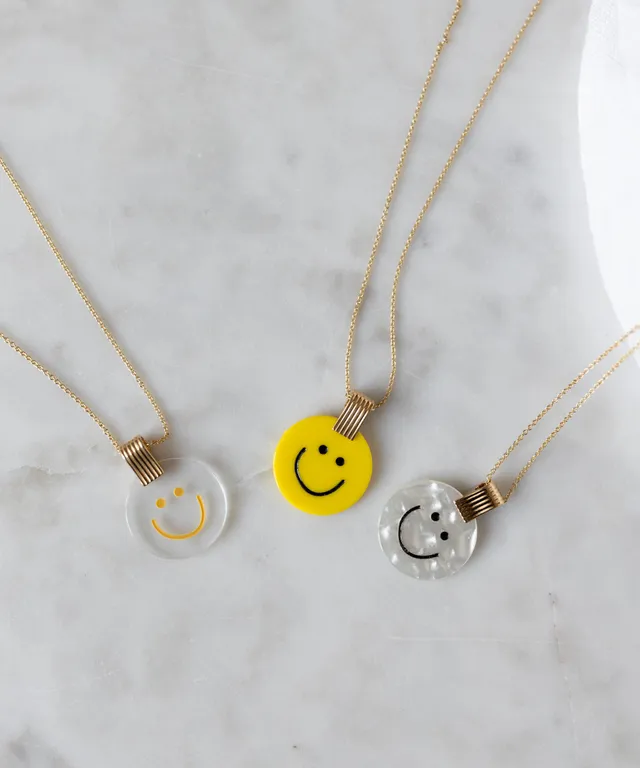 wald-berlin-smilie-dude-medaillon-halskette-yellow-43-cm image 1