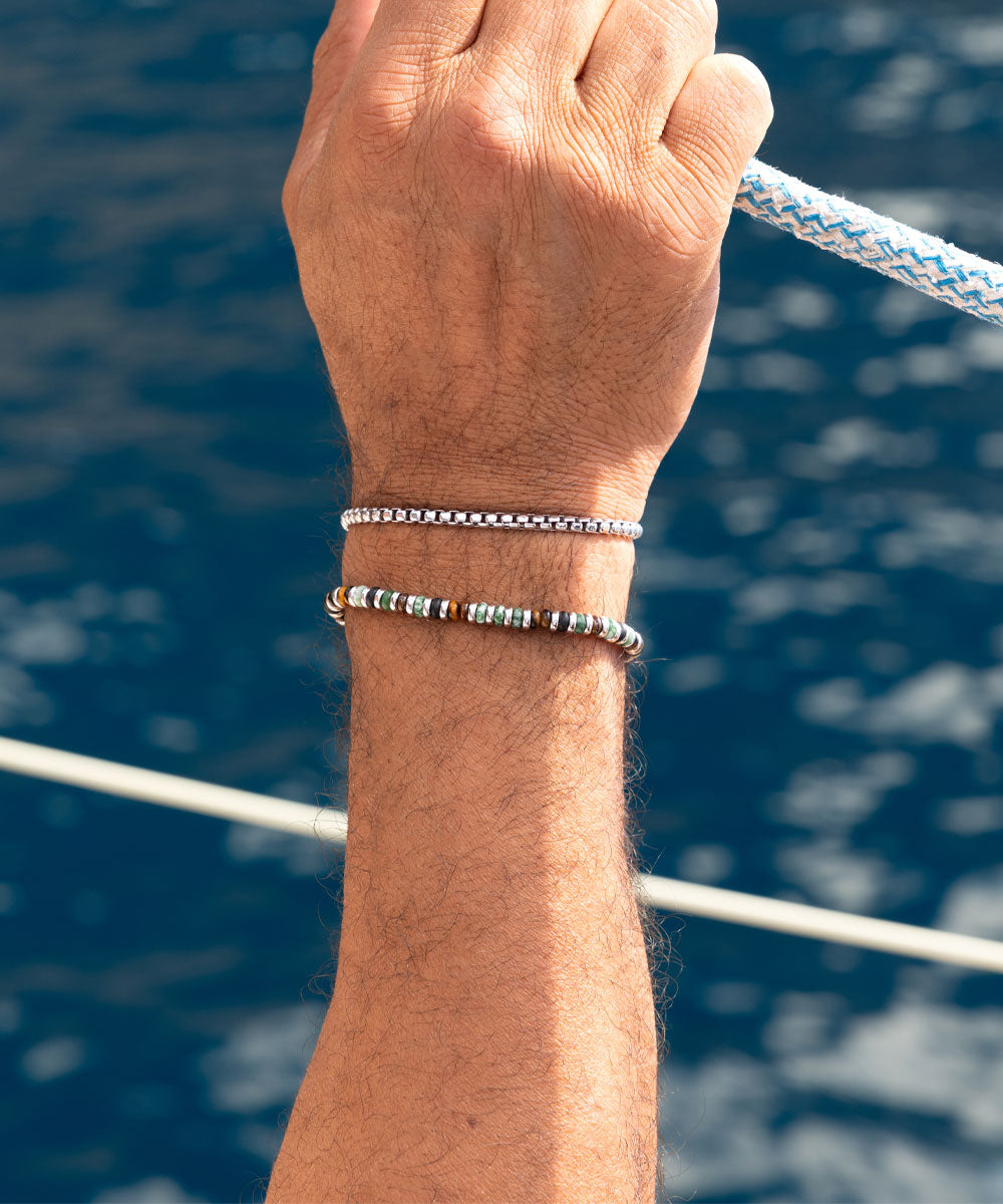 pig-hen-mariner-brontide-4mm-nagoya-box-chain-armband-set-herren-925-sterling-si image 3