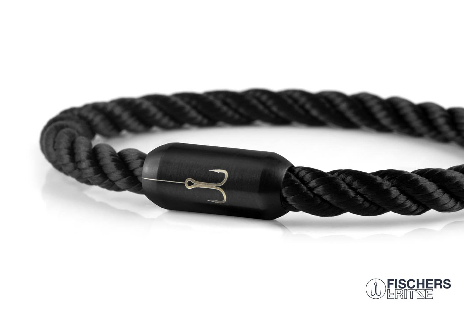 fischers-fritze-torpedokrabbe-adda-armband-schwarz-gedreht-6-mm-segeltau image 6