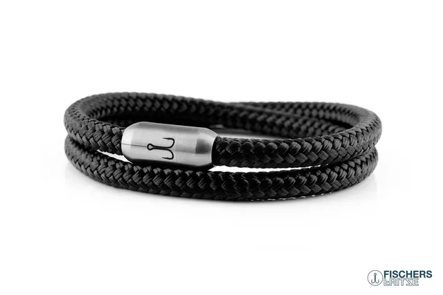 fischers-fritze-garnele-albert-segeltau-armband-schwarz image 1