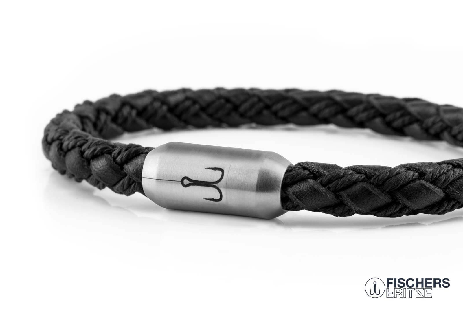 fischers-fritze-krabbe-frederike-lederarmband-schwarz-geflochten image 6